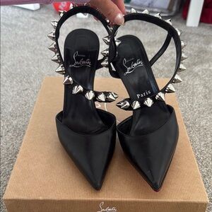 Christian Louboutin Black Spiked Heels